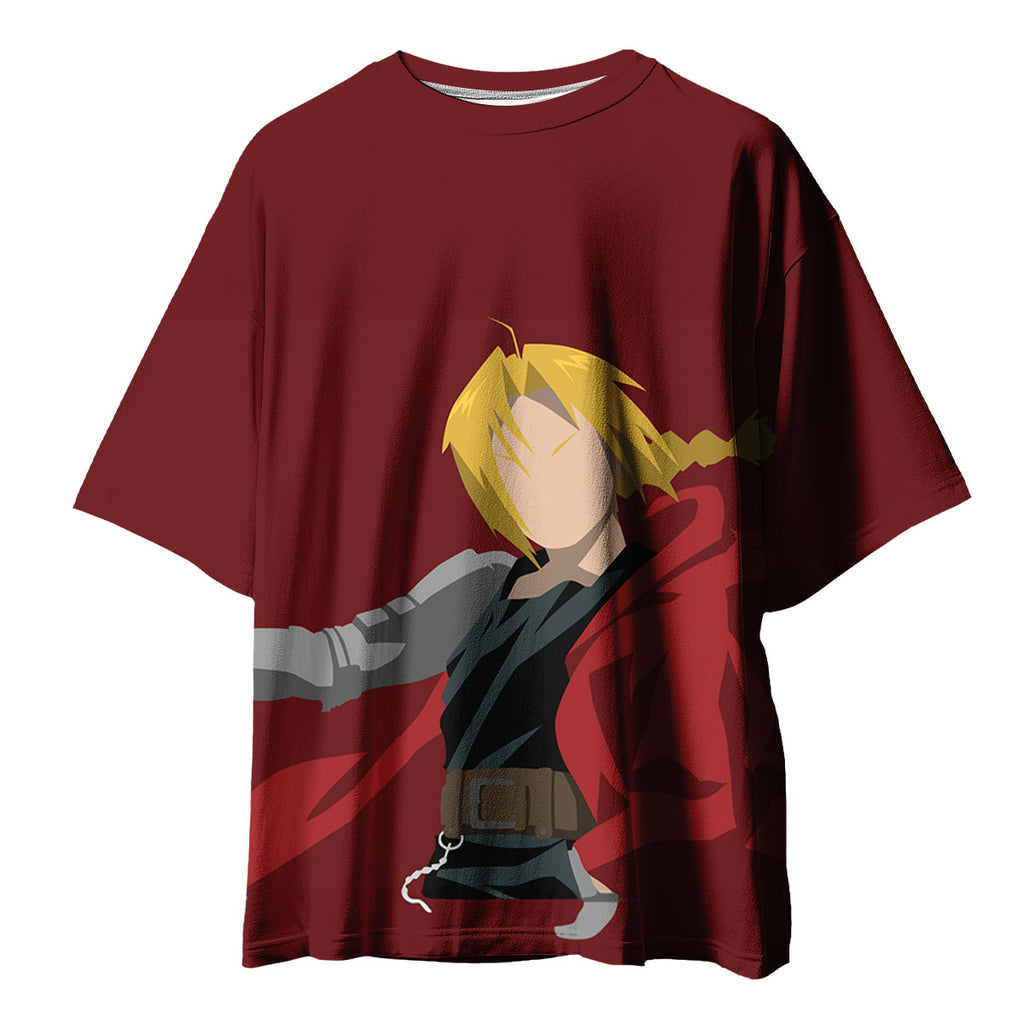 Fullmetal Alchemist Edward Elric Red Cloak Silhouette Anime Apparel