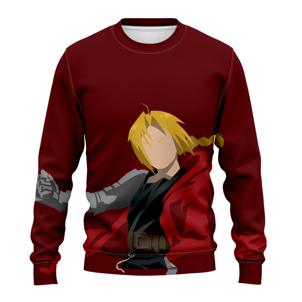 Fullmetal Alchemist Edward Elric Red Cloak Silhouette Anime Apparel