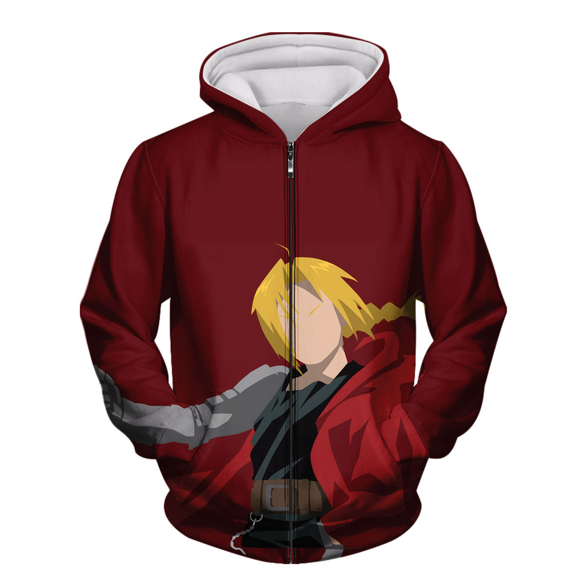 Fullmetal Alchemist Edward Elric Red Cloak Silhouette Anime Apparel