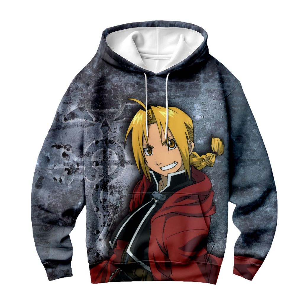 Fullmetal Alchemist Edward Elric Red Cloak Smile Anime Apparel