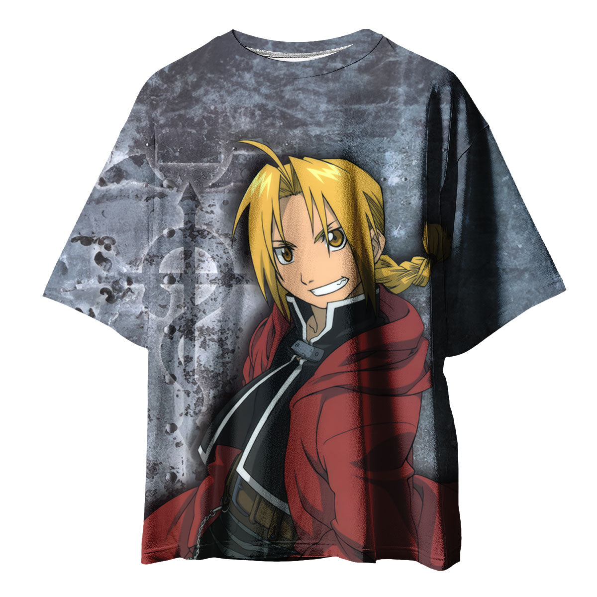 Fullmetal Alchemist Edward Elric Red Cloak Smile Anime Apparel