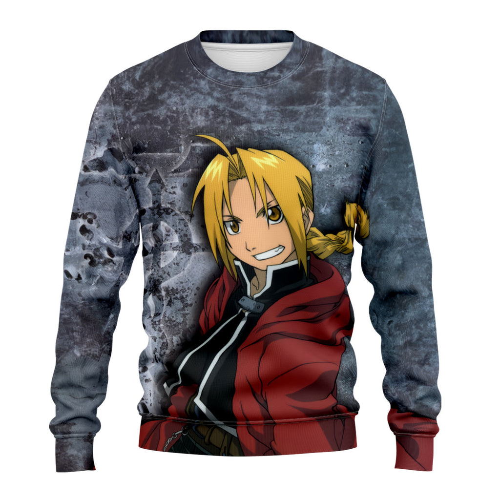 Fullmetal Alchemist Edward Elric Red Cloak Smile Anime Apparel