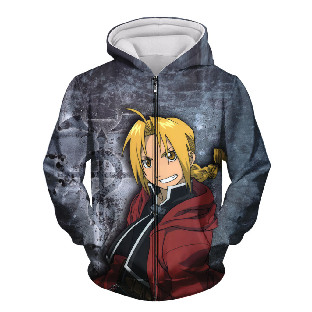 Fullmetal Alchemist Edward Elric Red Cloak Smile Anime Apparel