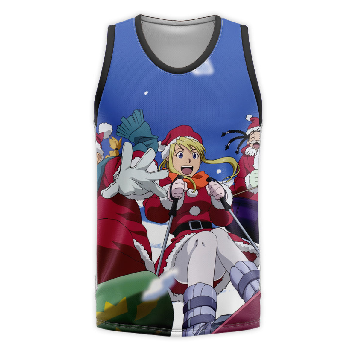 Fullmetal Alchemist Edward Santa Skiing Anime Apparel