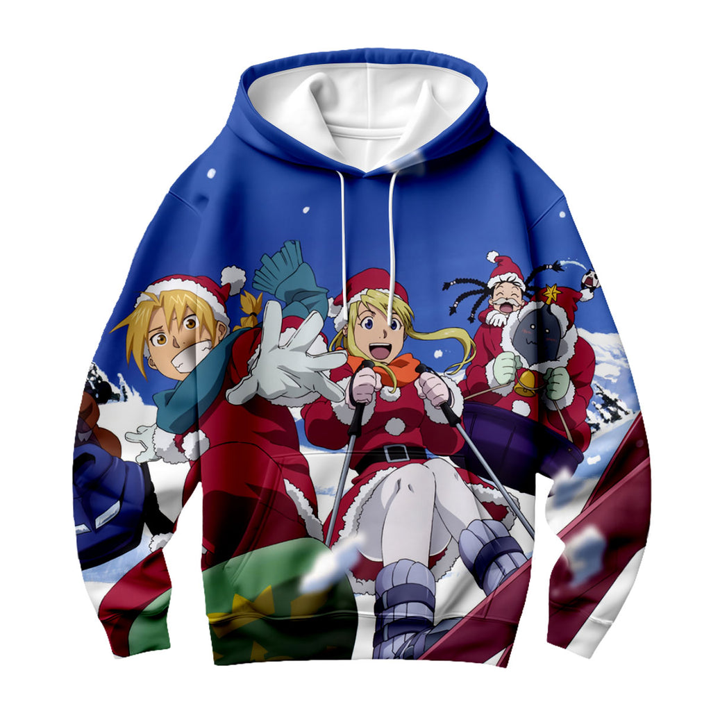 Fullmetal Alchemist Edward Santa Skiing Anime Apparel