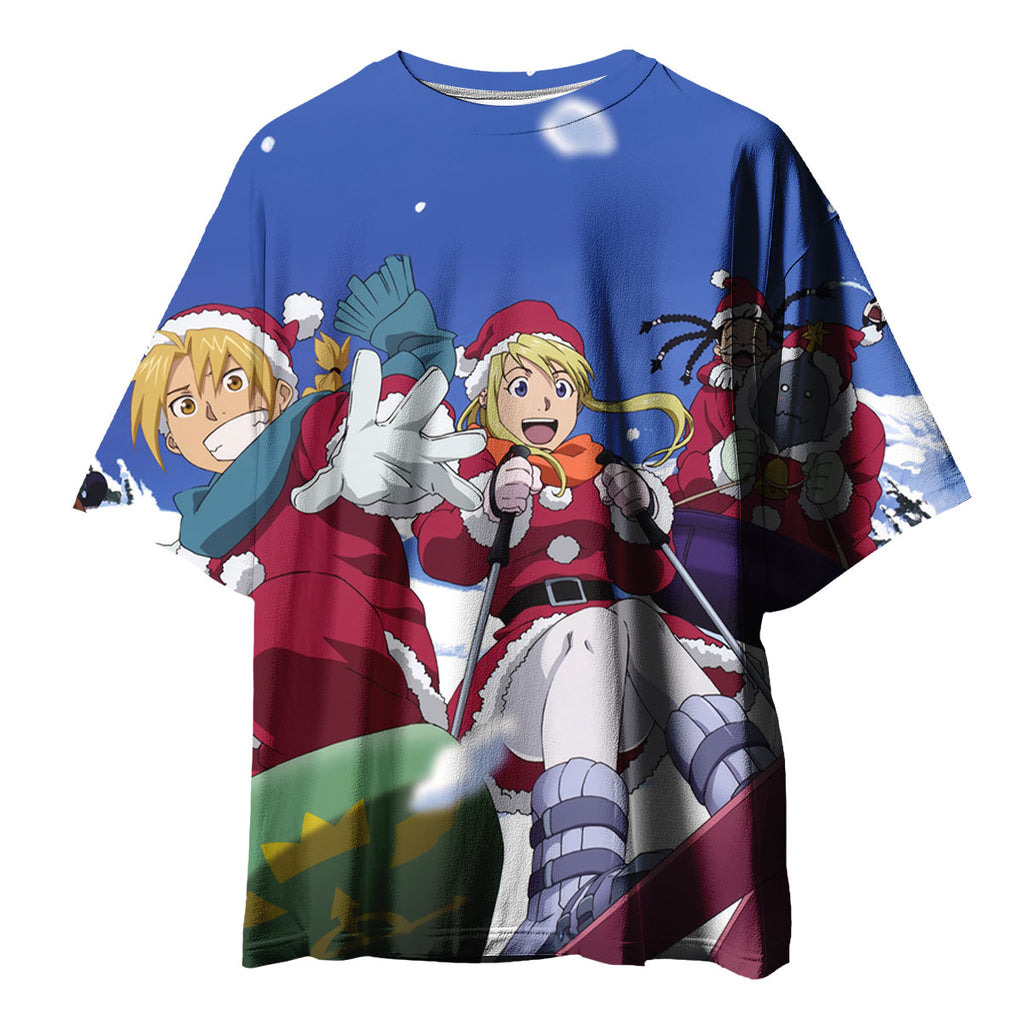 Fullmetal Alchemist Edward Santa Skiing Anime Apparel