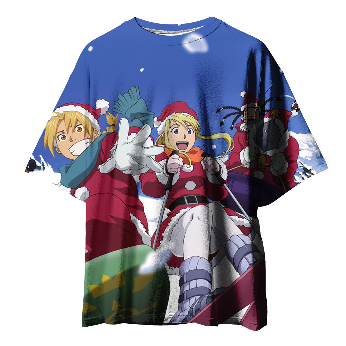Fullmetal Alchemist Edward Santa Skiing Anime Apparel