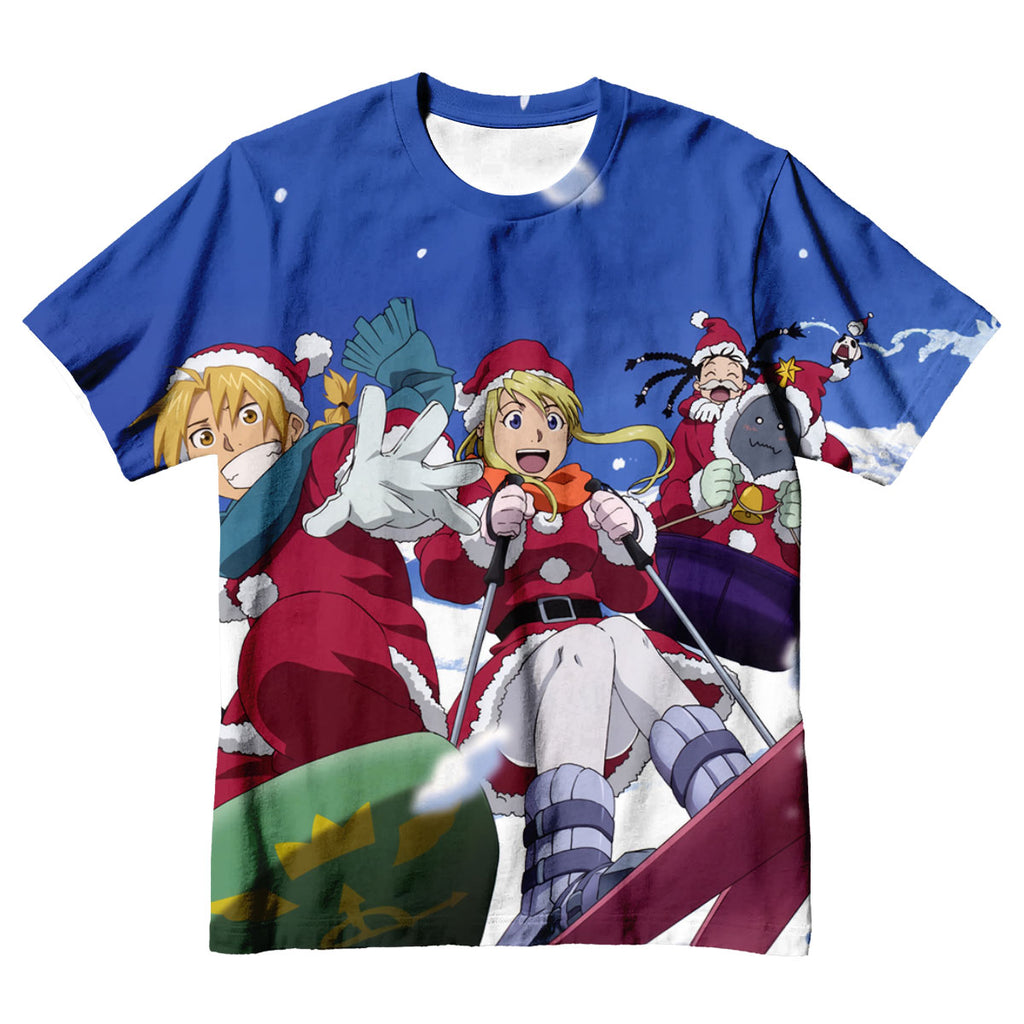 Fullmetal Alchemist Edward Santa Skiing Anime Apparel