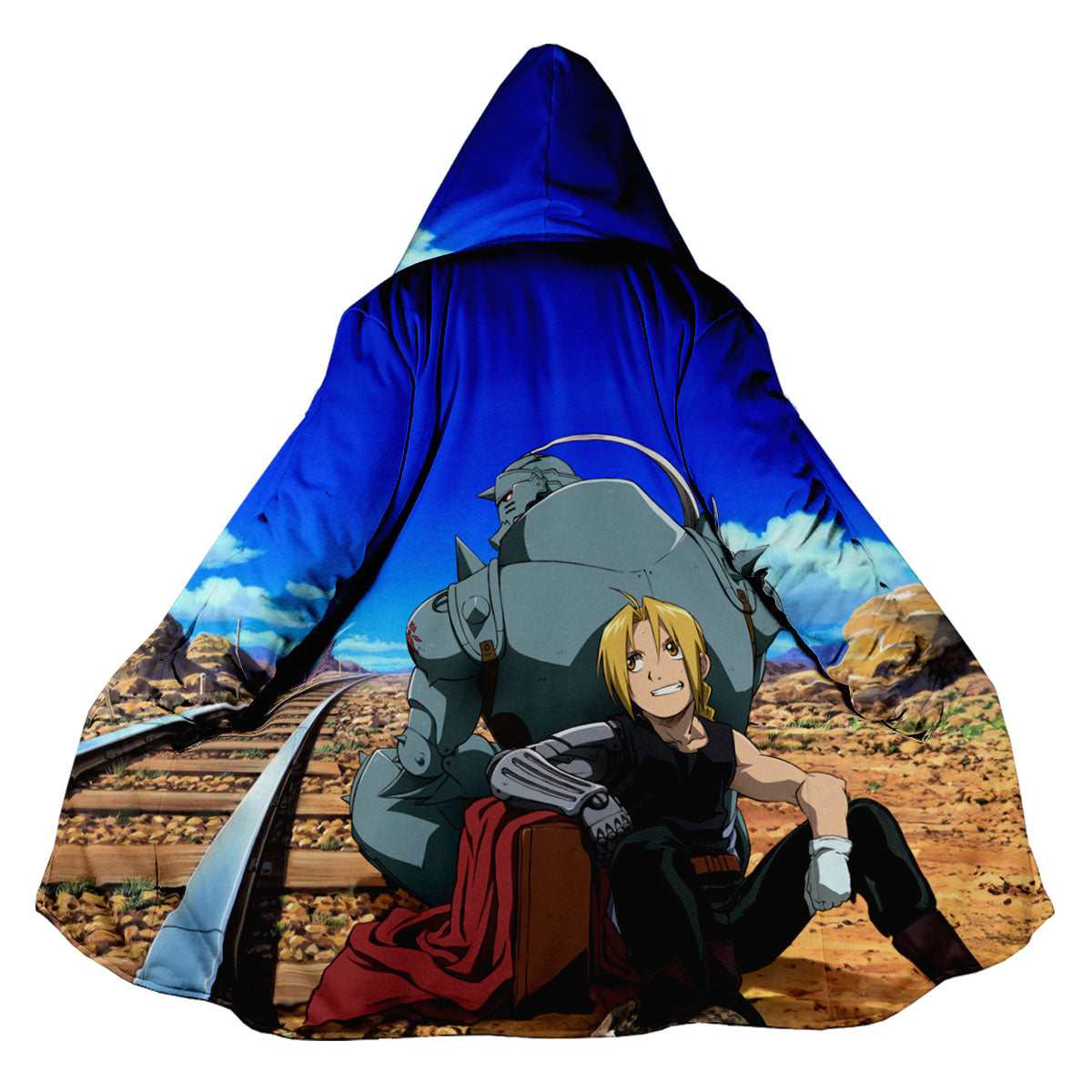 Fullmetal Alchemist Edward Seated Beside Brother Anime Apparel