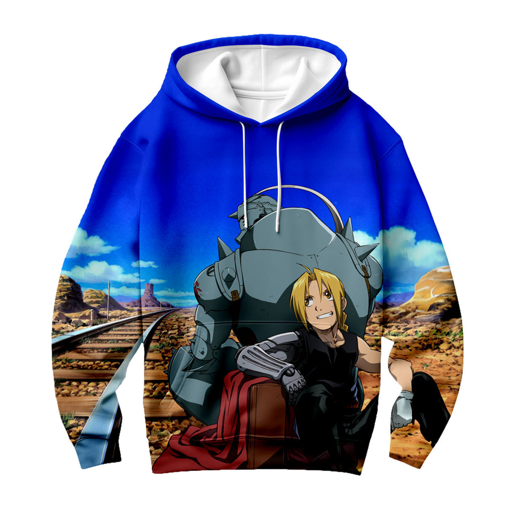 Fullmetal Alchemist Edward Seated Beside Brother Anime Apparel