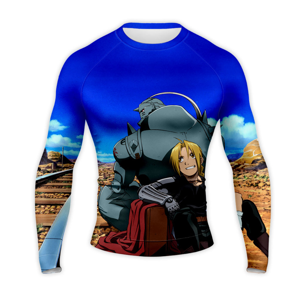 Fullmetal Alchemist Edward Seated Beside Brother Anime Apparel