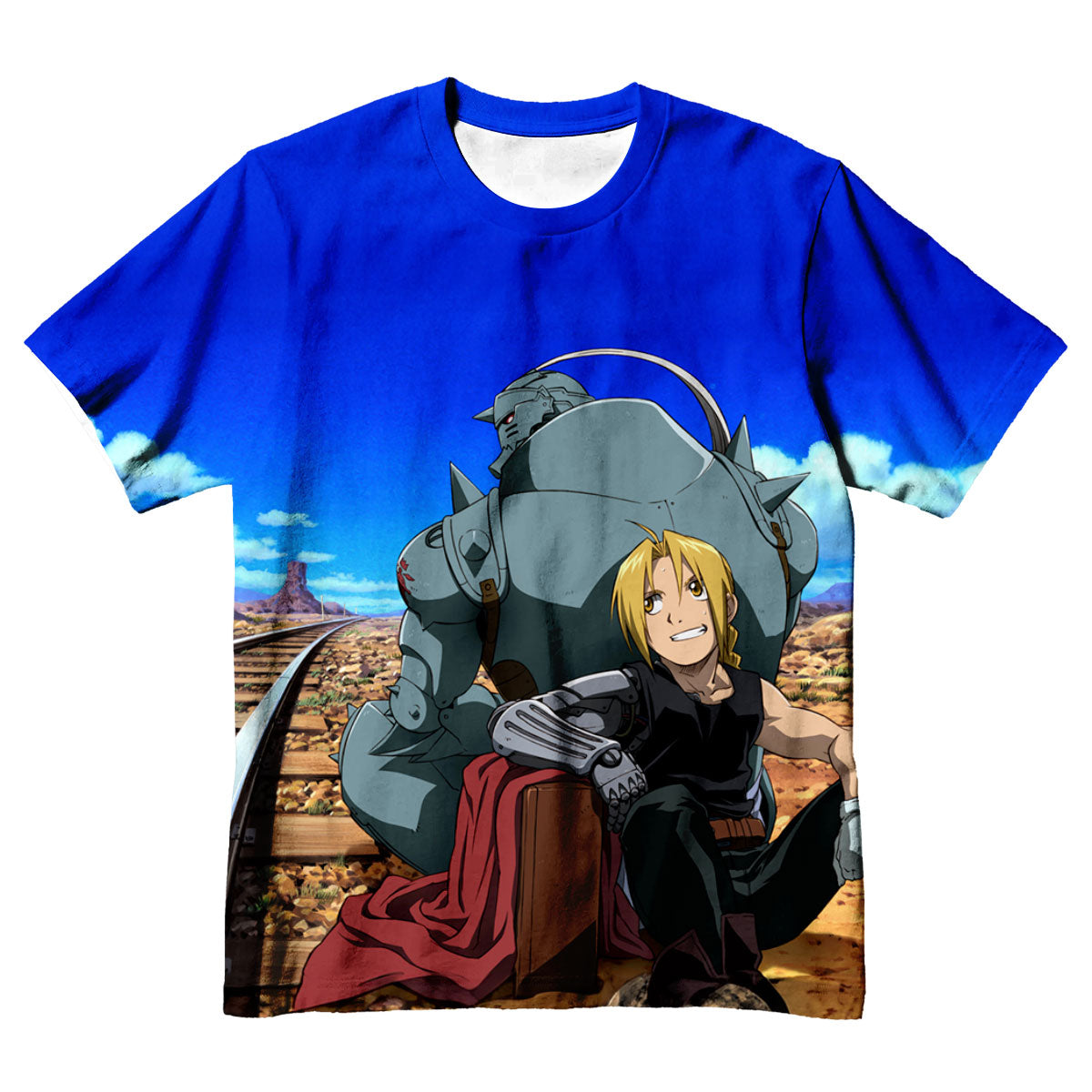 Fullmetal Alchemist Edward Seated Beside Brother Anime Apparel