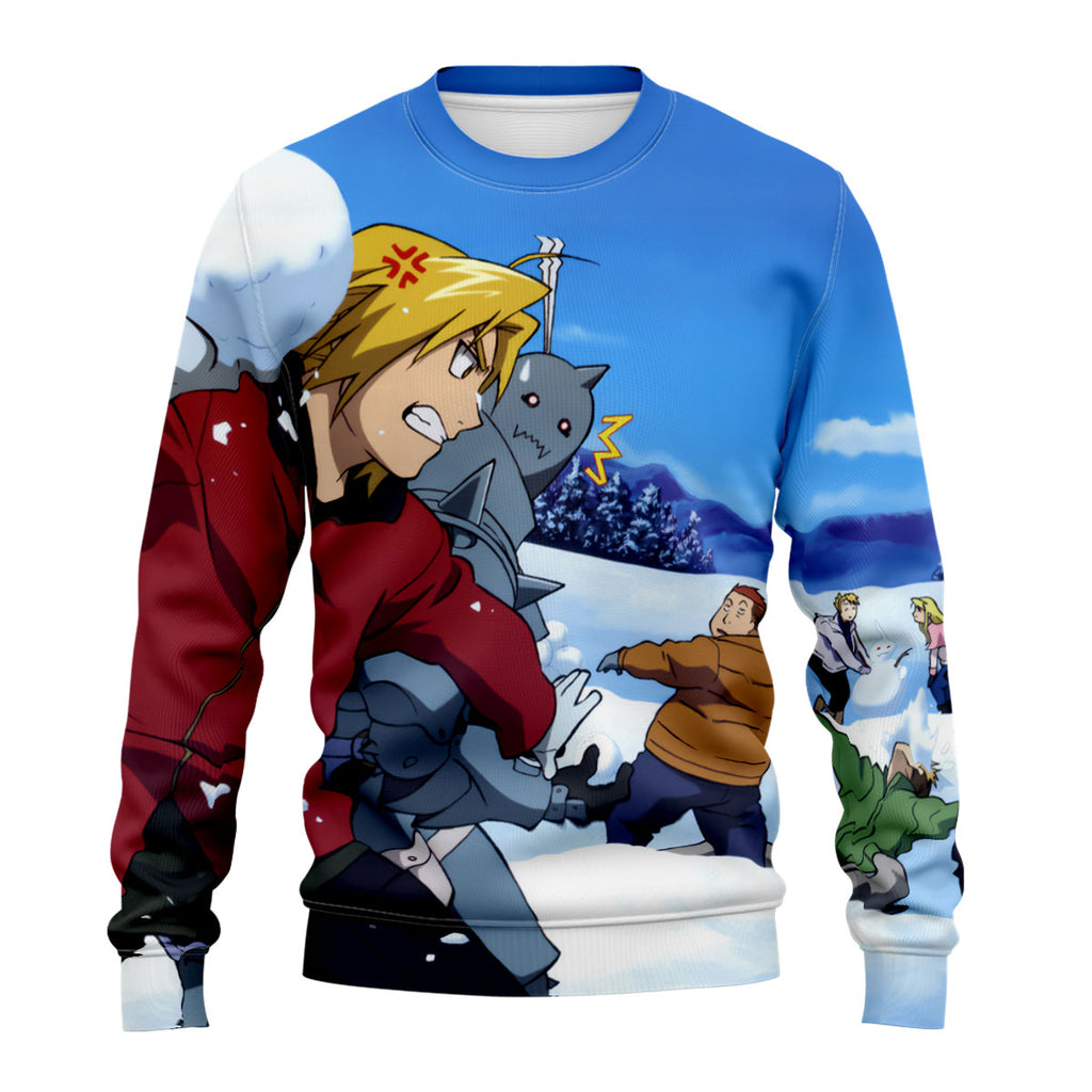 Fullmetal Alchemist Edward Snowball Fight Anime Apparel