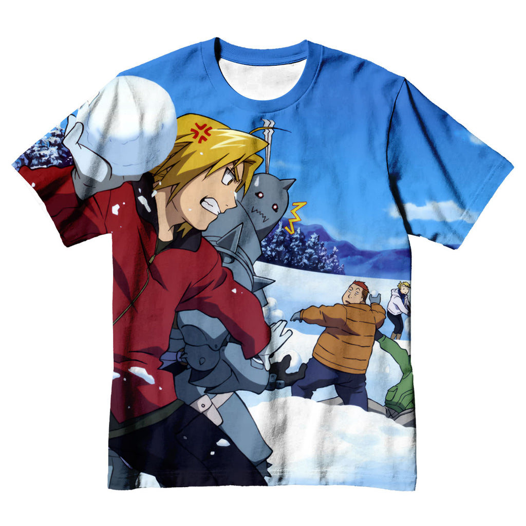 Fullmetal Alchemist Edward Snowball Fight Anime Apparel