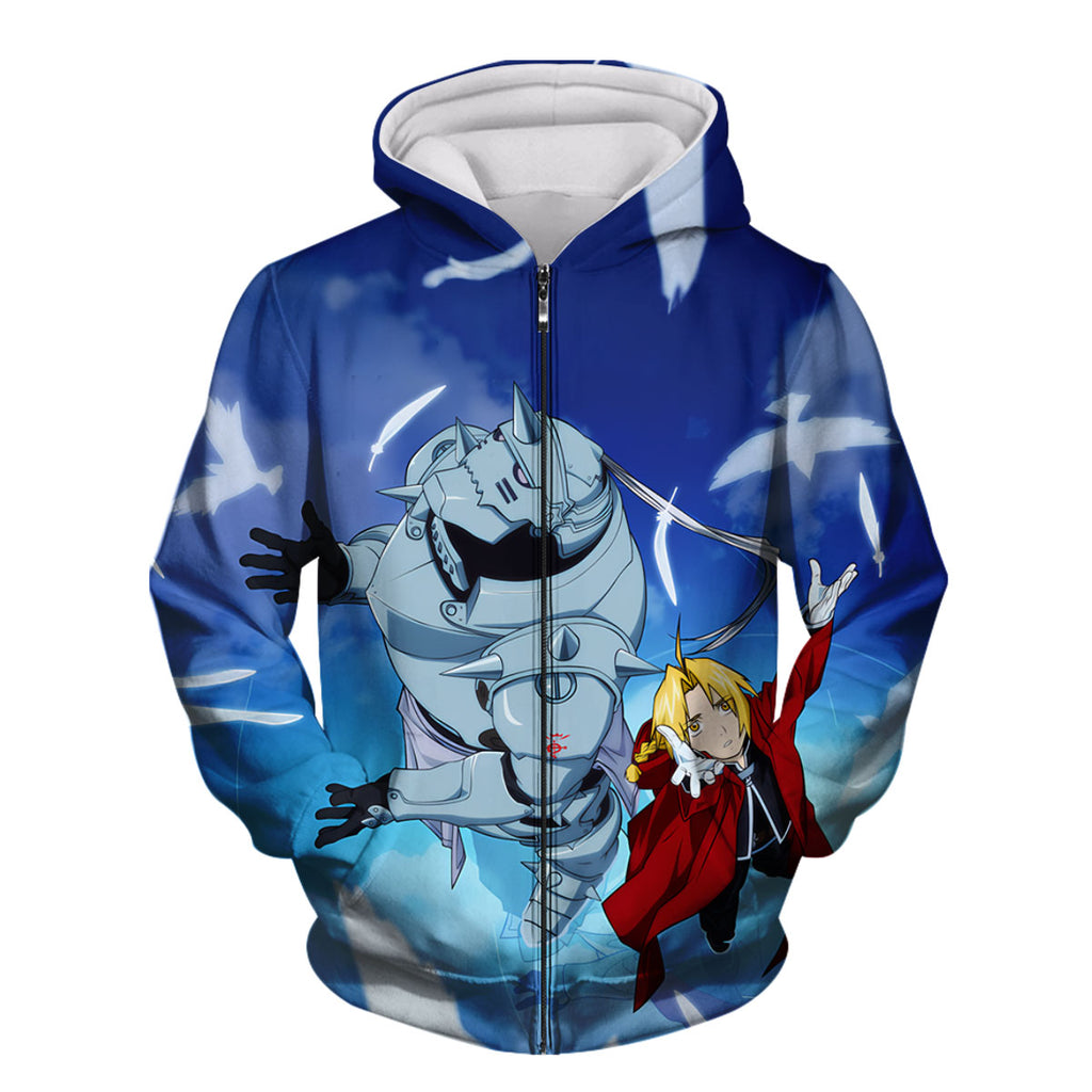Fullmetal Alchemist Edward Soaring With Feathers Anime Apparel