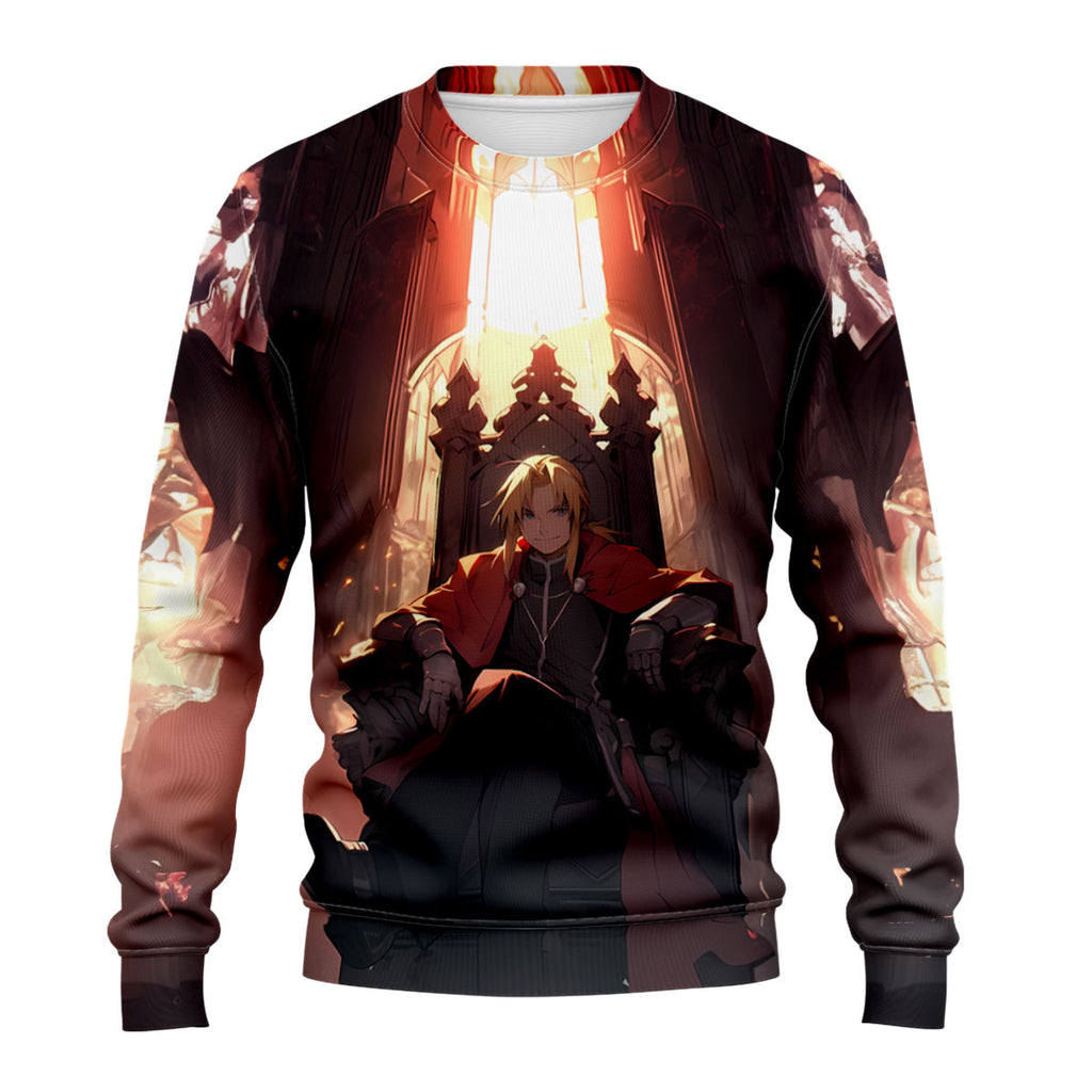 Fullmetal Alchemist Edward Throne Seated Anime Apparel