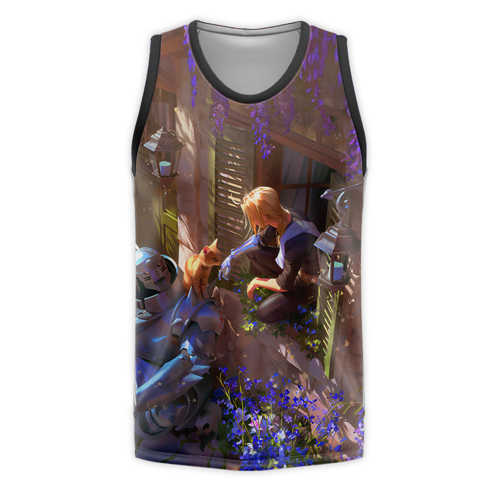 Fullmetal Alchemist Elric Brothers Blooming Flowers Anime Apparel