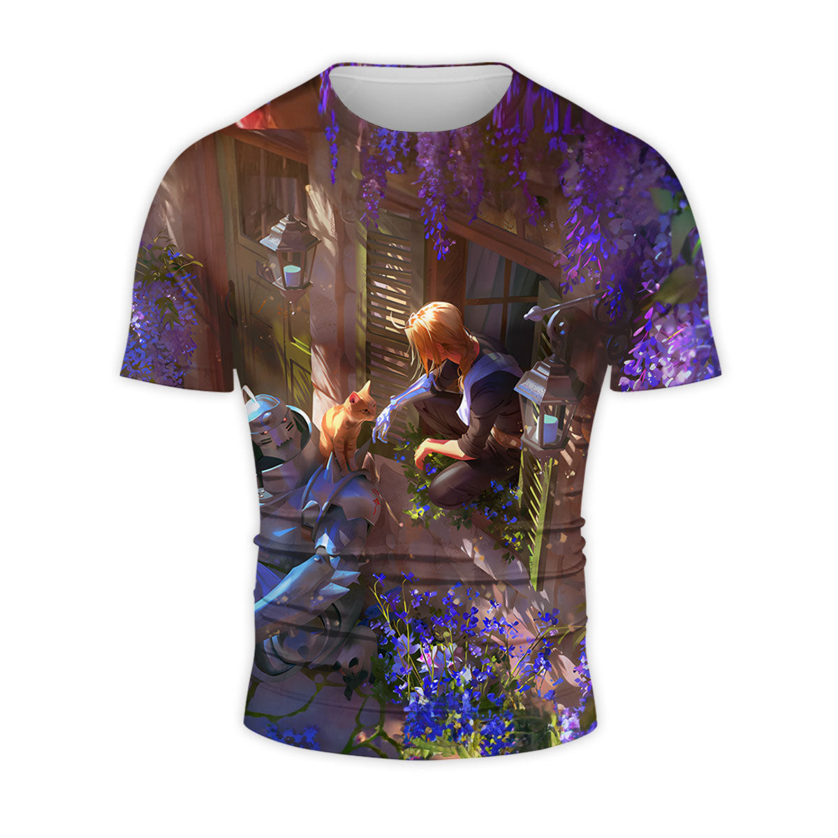 Fullmetal Alchemist Elric Brothers Blooming Flowers Anime Apparel