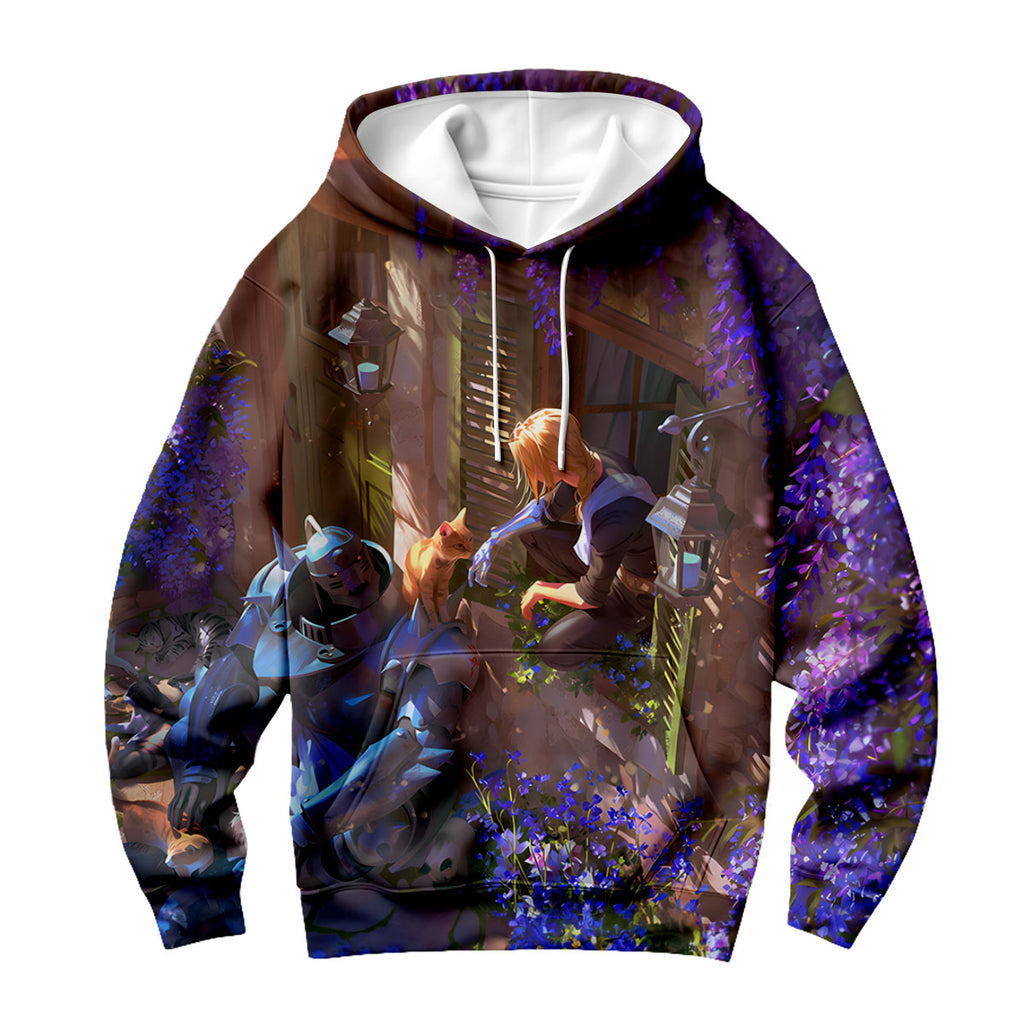 Fullmetal Alchemist Elric Brothers Blooming Flowers Anime Apparel
