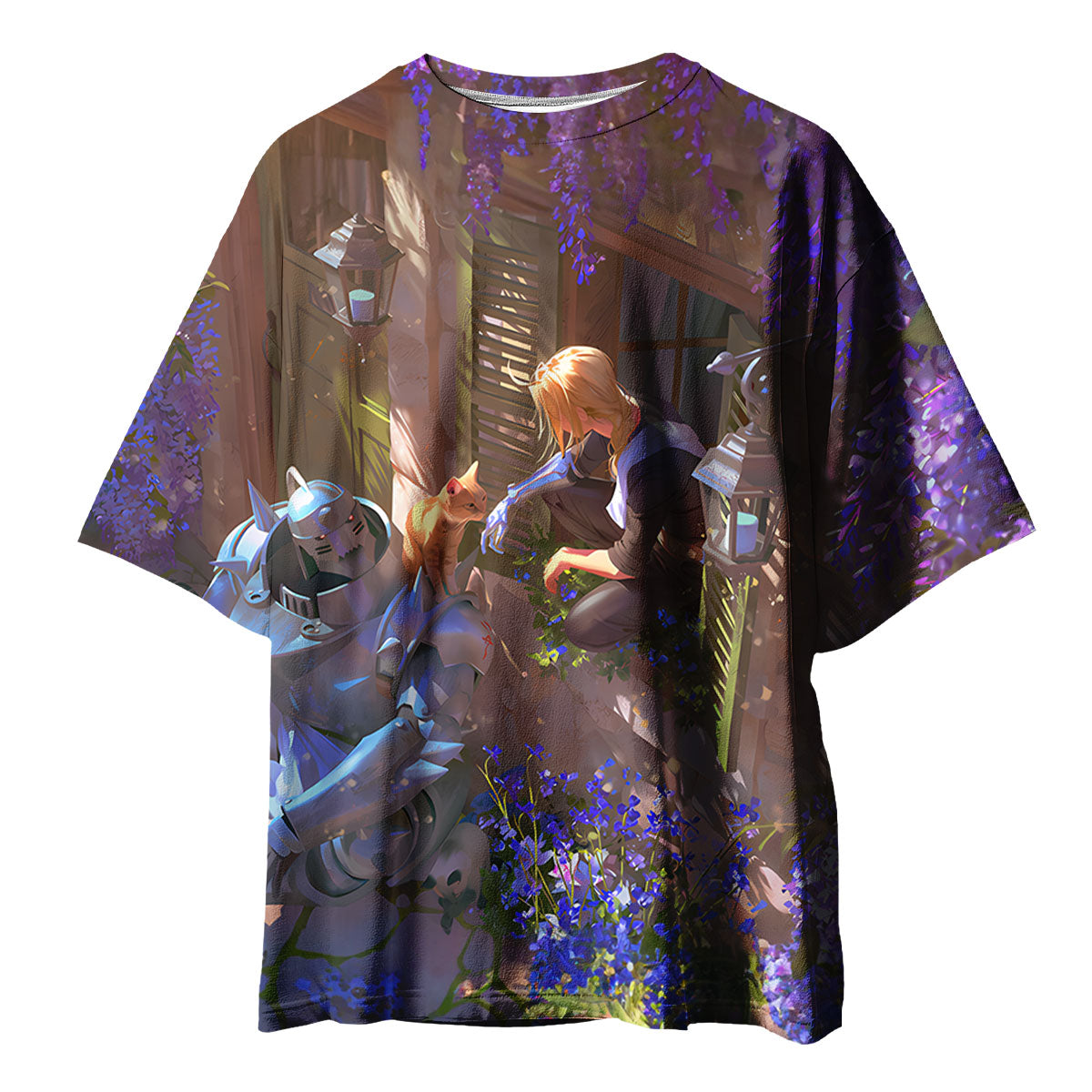 Fullmetal Alchemist Elric Brothers Blooming Flowers Anime Apparel