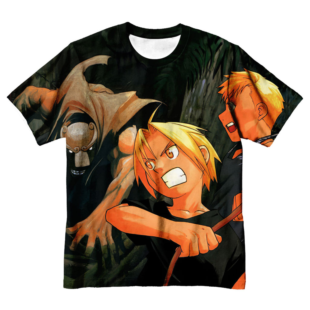Fullmetal Alchemist Elric Brothers Jungle Combat Anime Apparel