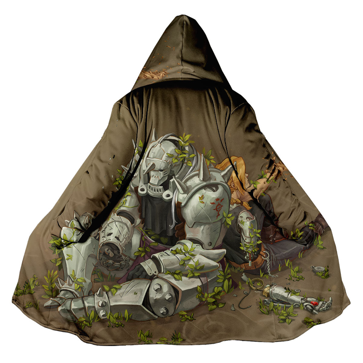 Fullmetal Alchemist Elric Brothers Resting With Plants Anime Apparel