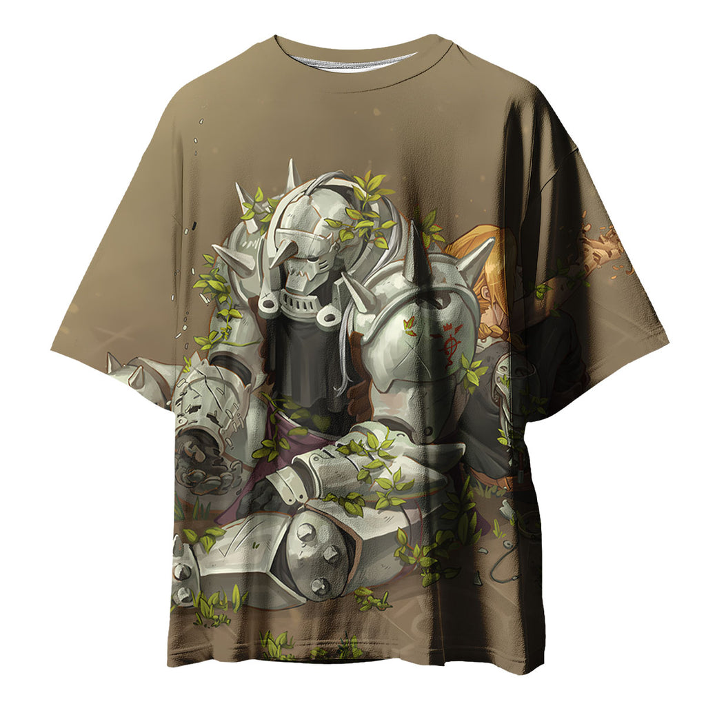 Fullmetal Alchemist Elric Brothers Resting With Plants Anime Apparel