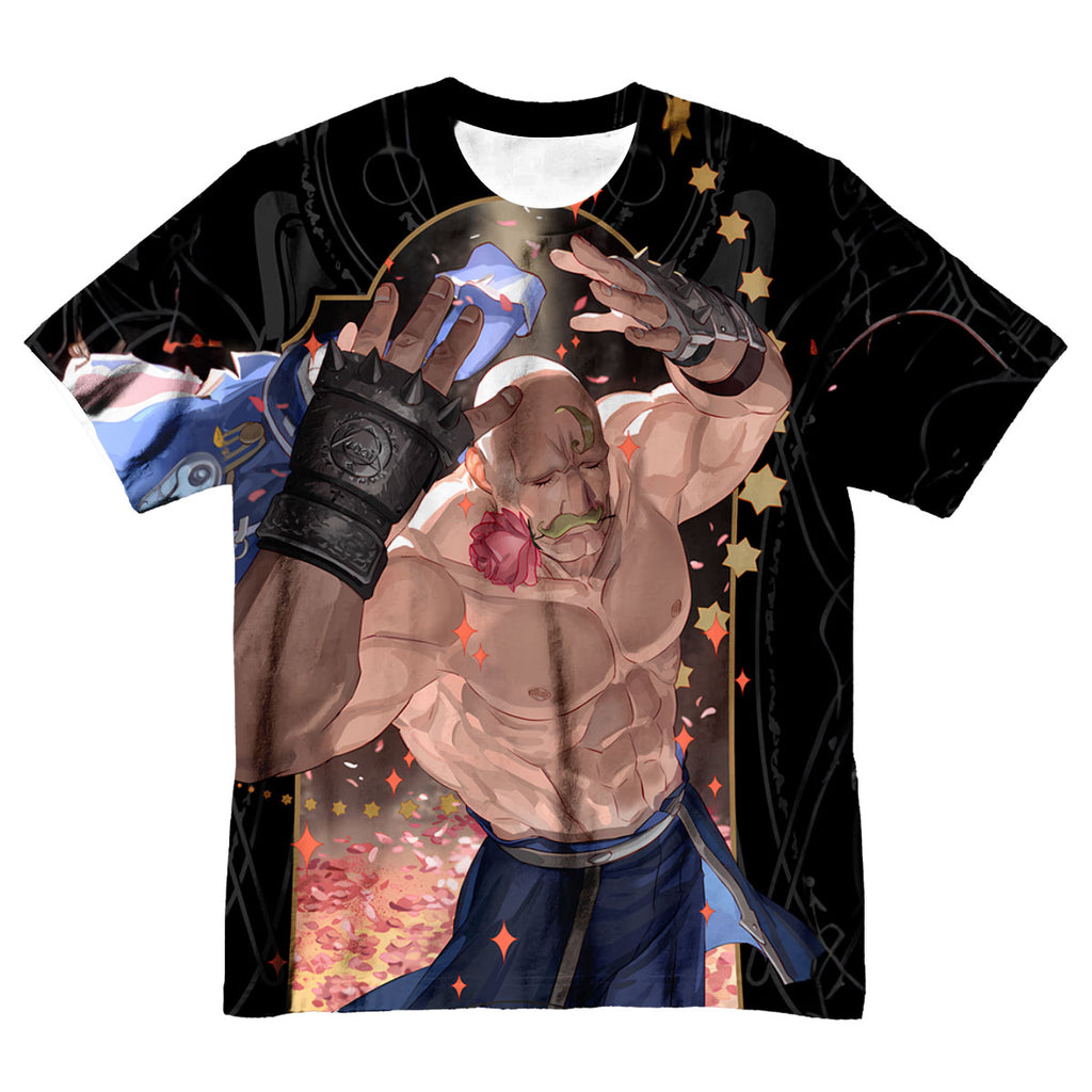 Fullmetal Alchemist Major Armstrong Holding Rose Pose Anime Apparel