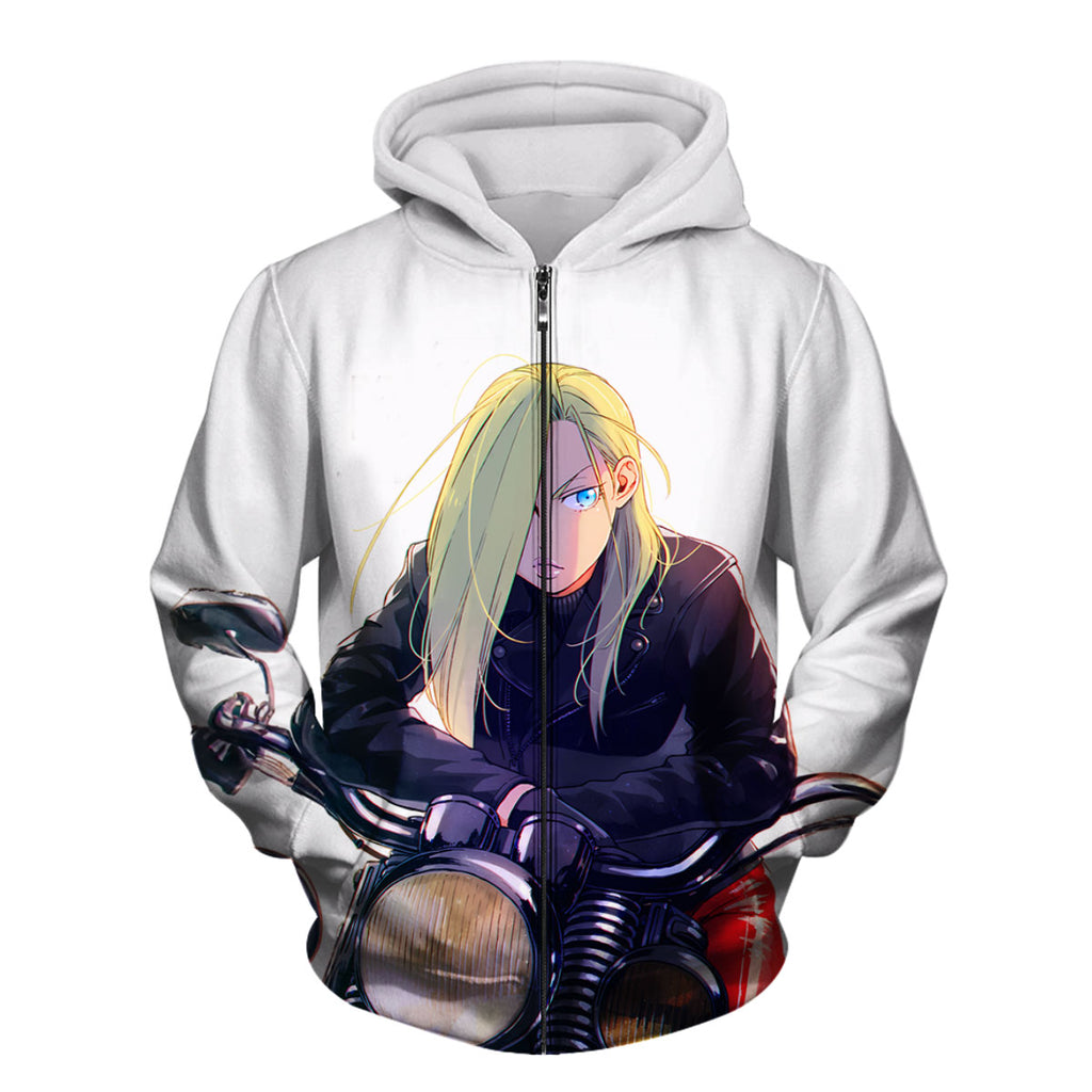 Fullmetal Alchemist Olivier Armstrong Motorcycle Ride Anime Apparel