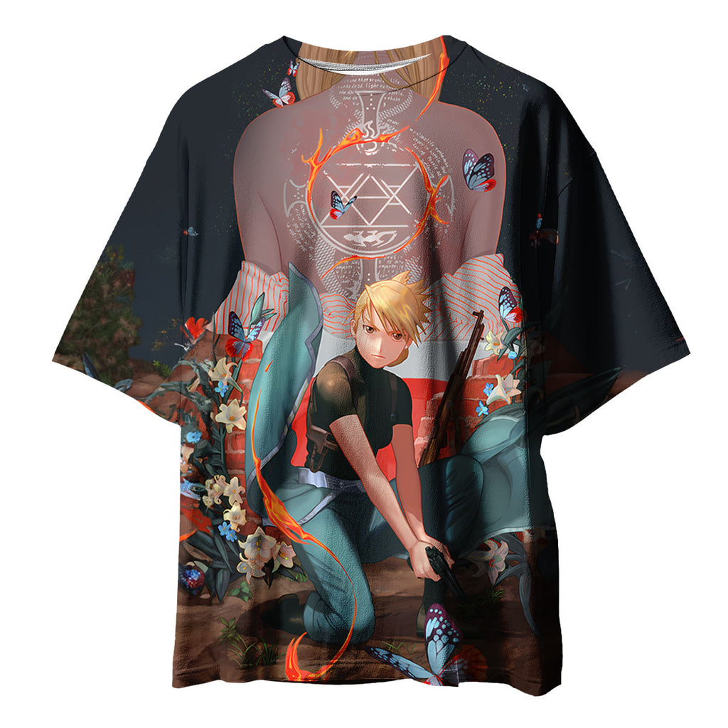 Fullmetal Alchemist Riza Hawkeye Kneeling Gun Tattoo Anime Apparel