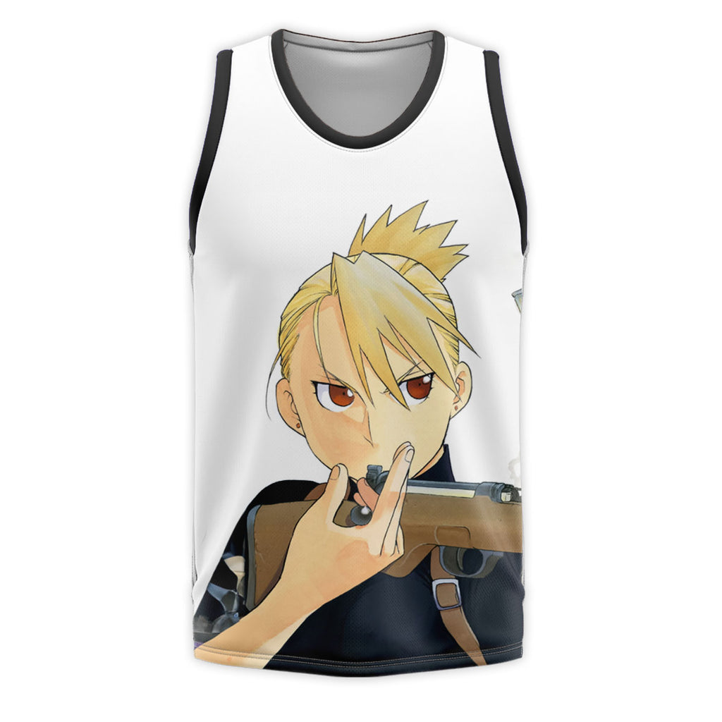 Fullmetal Alchemist Riza Hawkeye Sniper Rifle Aim Anime Apparel