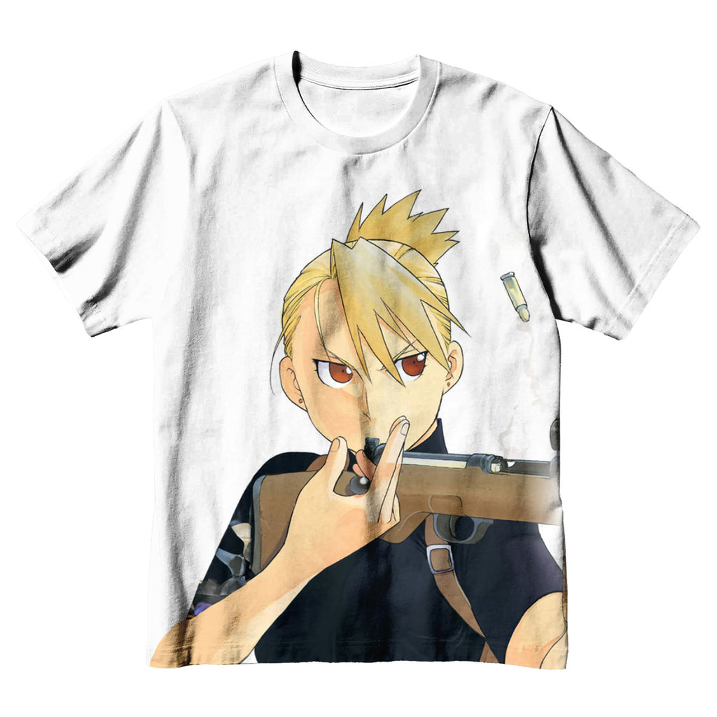 Fullmetal Alchemist Riza Hawkeye Sniper Rifle Aim Anime Apparel