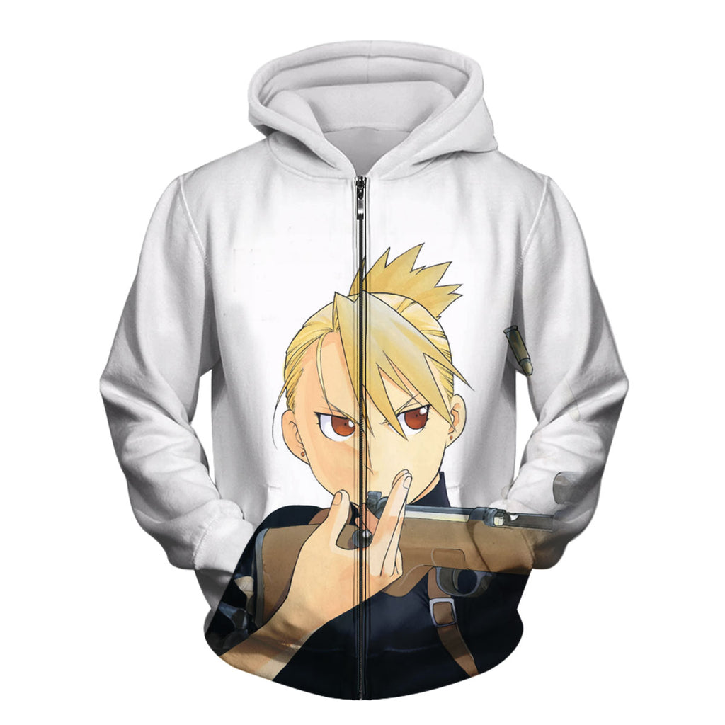 Fullmetal Alchemist Riza Hawkeye Sniper Rifle Aim Anime Apparel