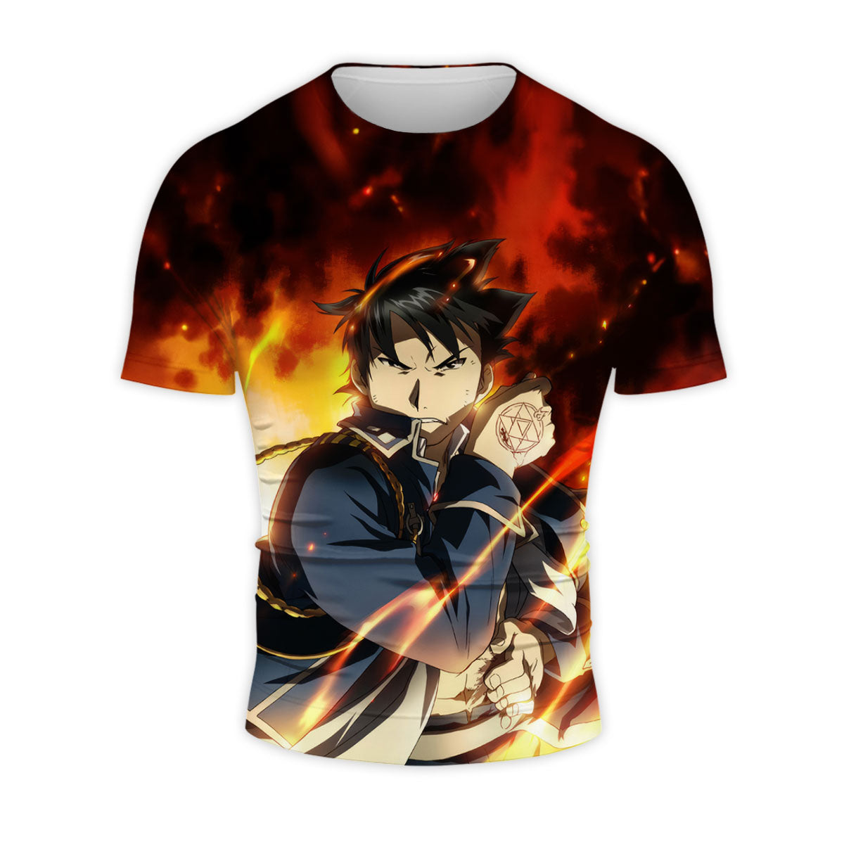 Fullmetal Alchemist Roy Mustang Engulfed Flames Anime Apparel