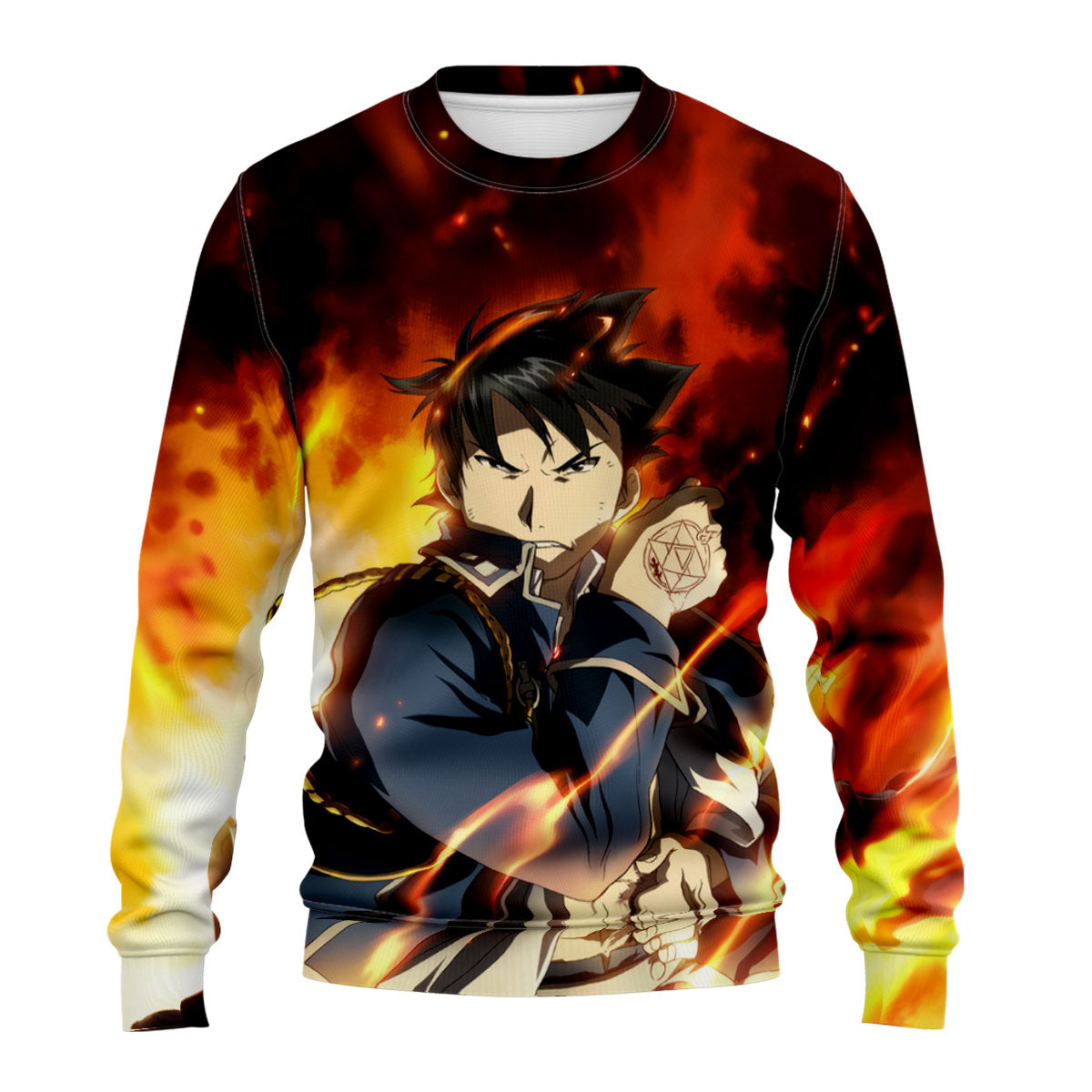 Fullmetal Alchemist Roy Mustang Engulfed Flames Anime Apparel