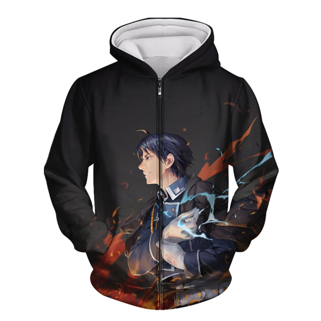 Fullmetal Alchemist Roy Mustang Flames Anime Apparel