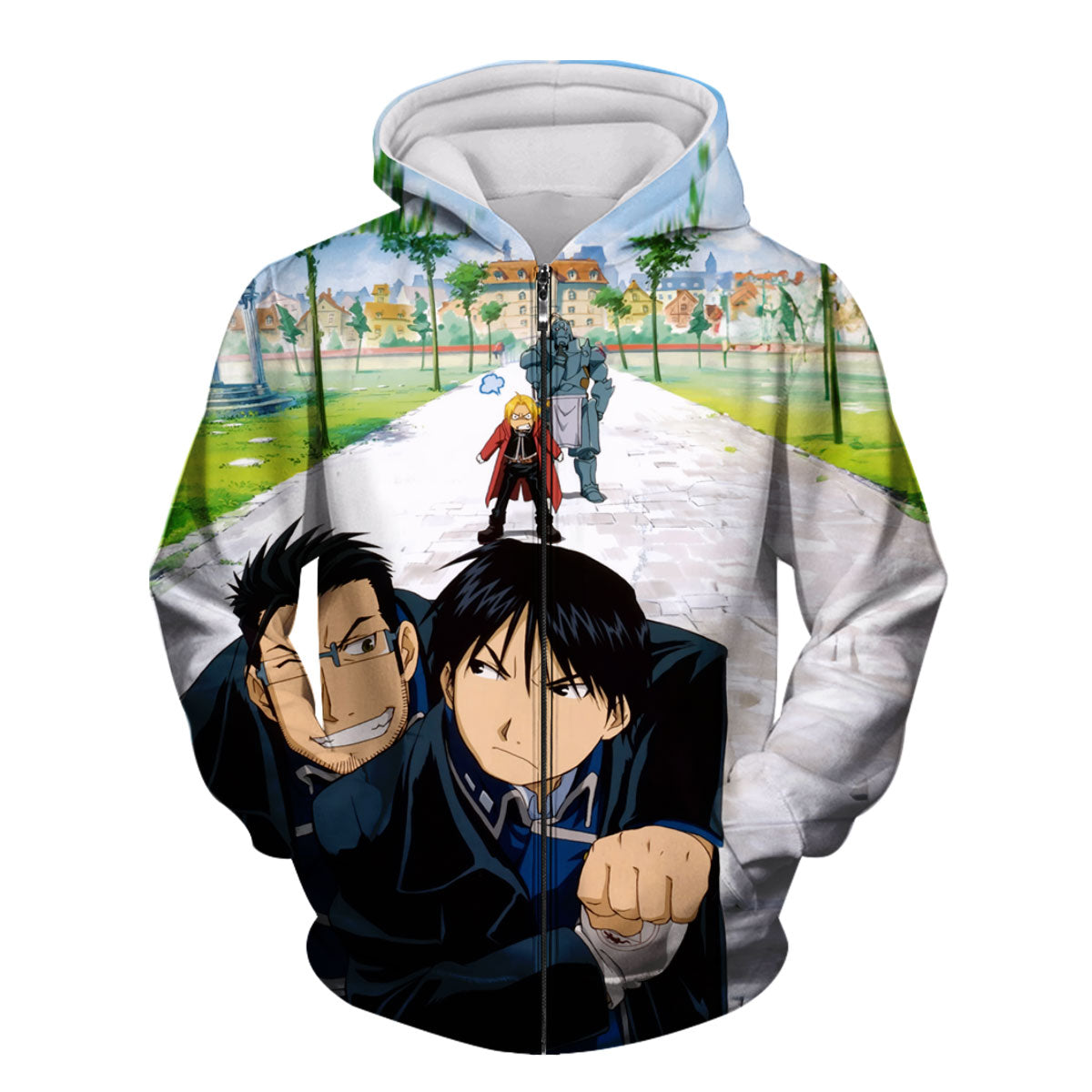 Fullmetal Alchemist Roy Mustang Maes Hughes Together Anime Apparel