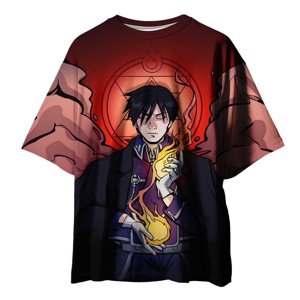Fullmetal Alchemist Roy Mustang Wielding Flames Anime Apparel