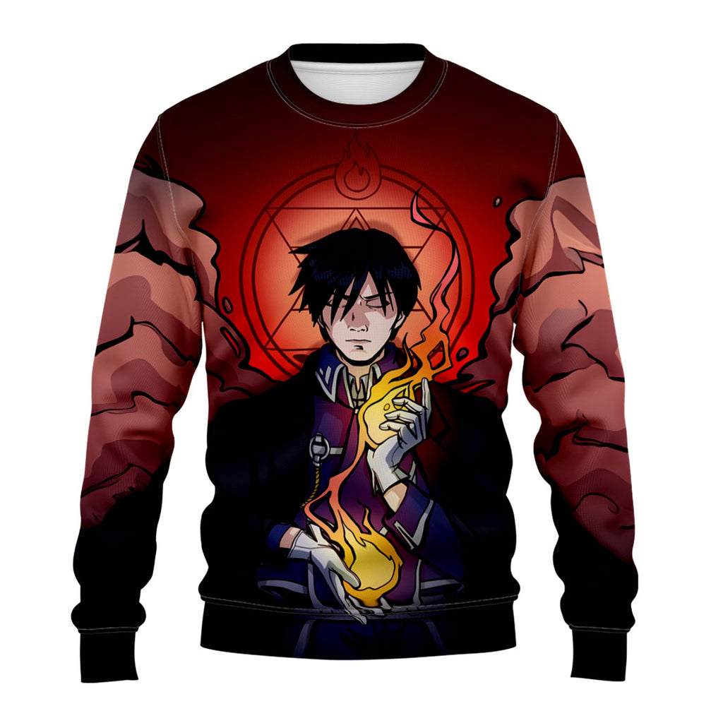 Fullmetal Alchemist Roy Mustang Wielding Flames Anime Apparel