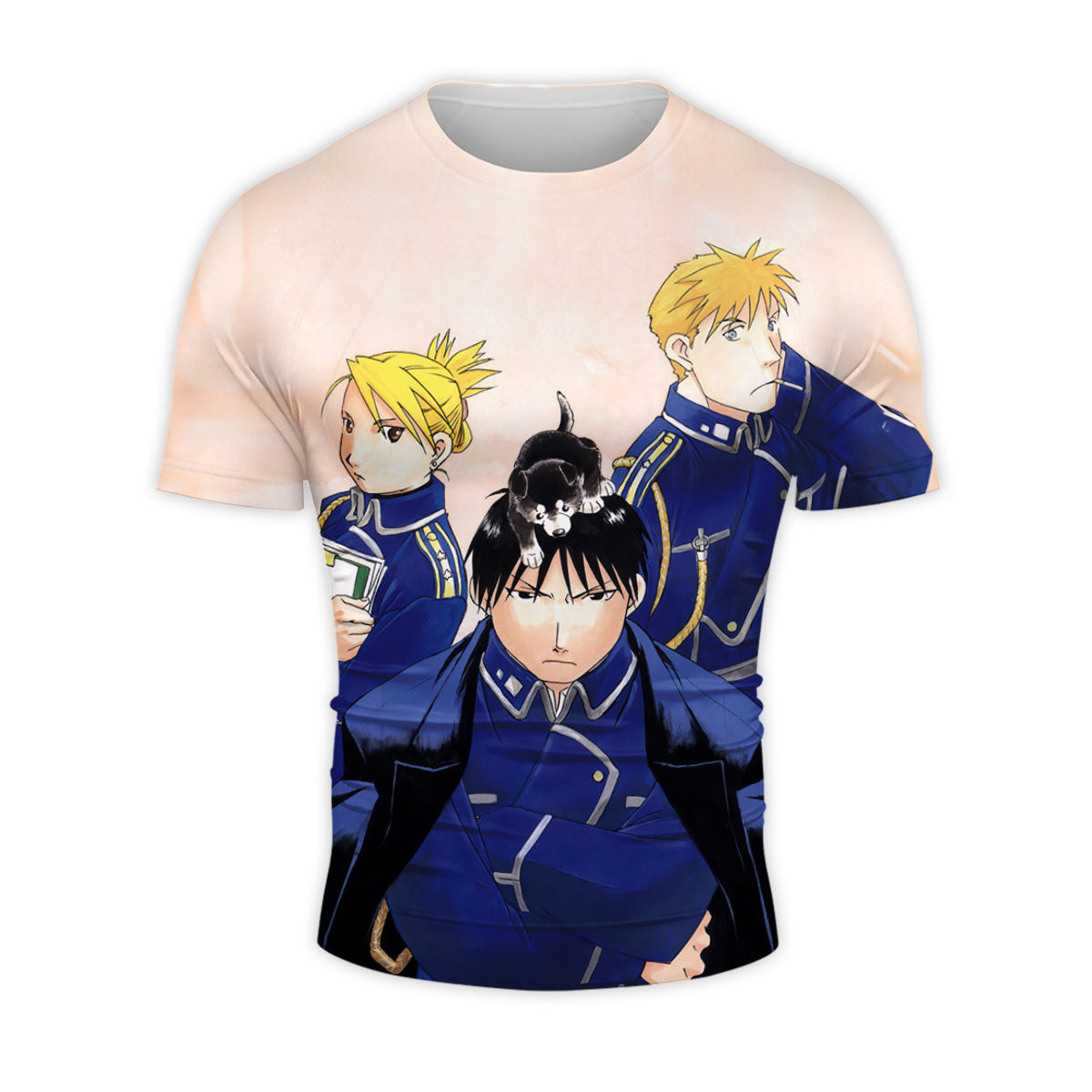 Fullmetal Alchemist Roy Mustang With Cat Anime Apparel