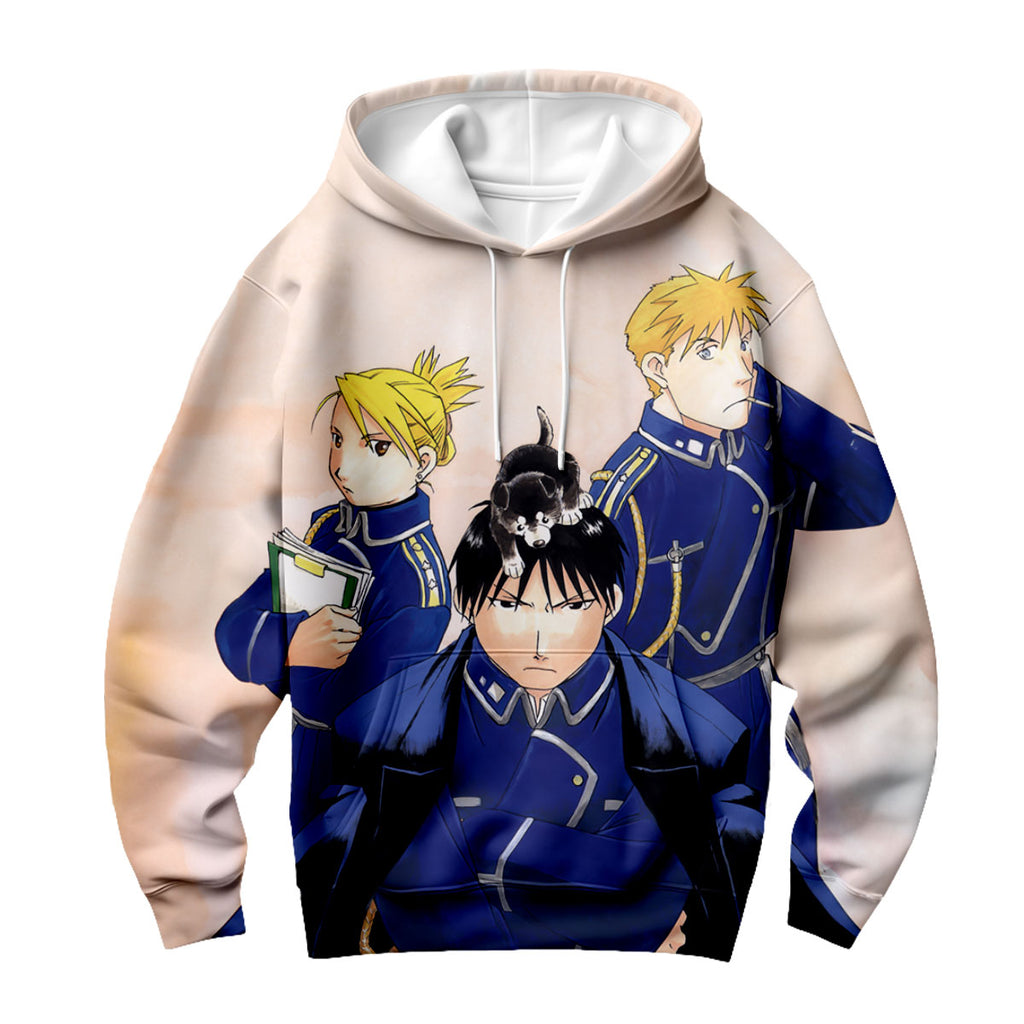 Fullmetal Alchemist Roy Mustang With Cat Anime Apparel