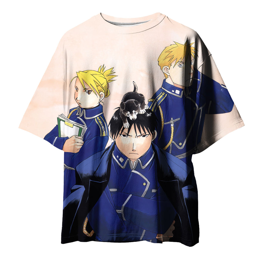 Fullmetal Alchemist Roy Mustang With Cat Anime Apparel