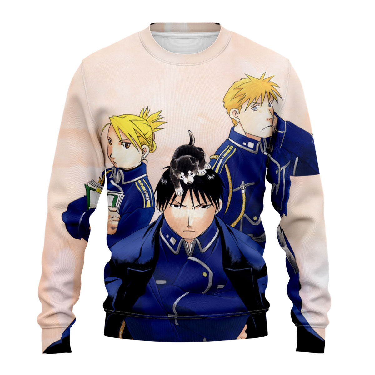 Fullmetal Alchemist Roy Mustang With Cat Anime Apparel