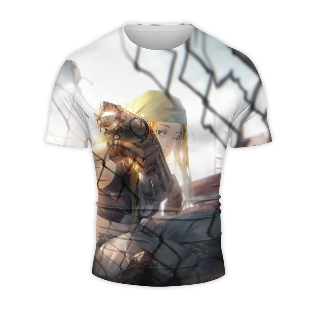 Fullmetal Alchemist Winry Resting By Fence Anime Apparel