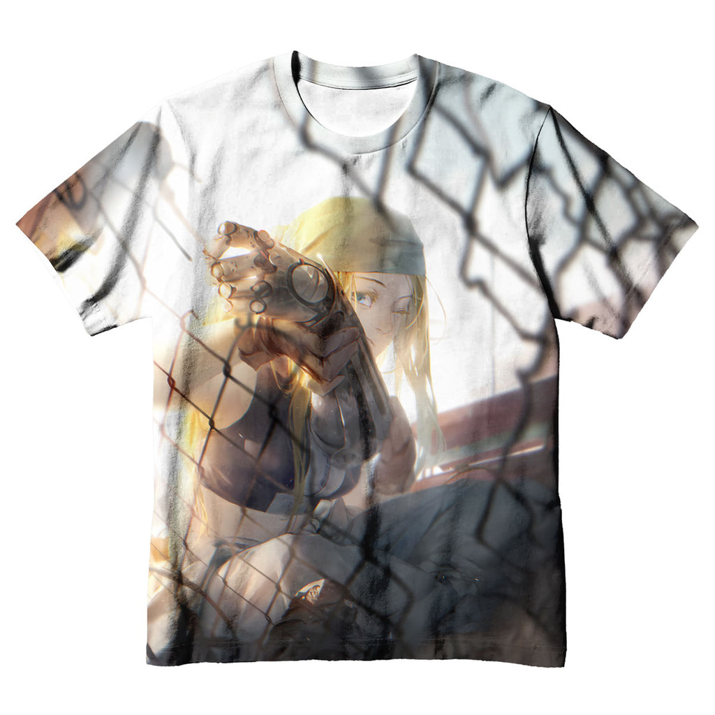 Fullmetal Alchemist Winry Resting By Fence Anime Apparel