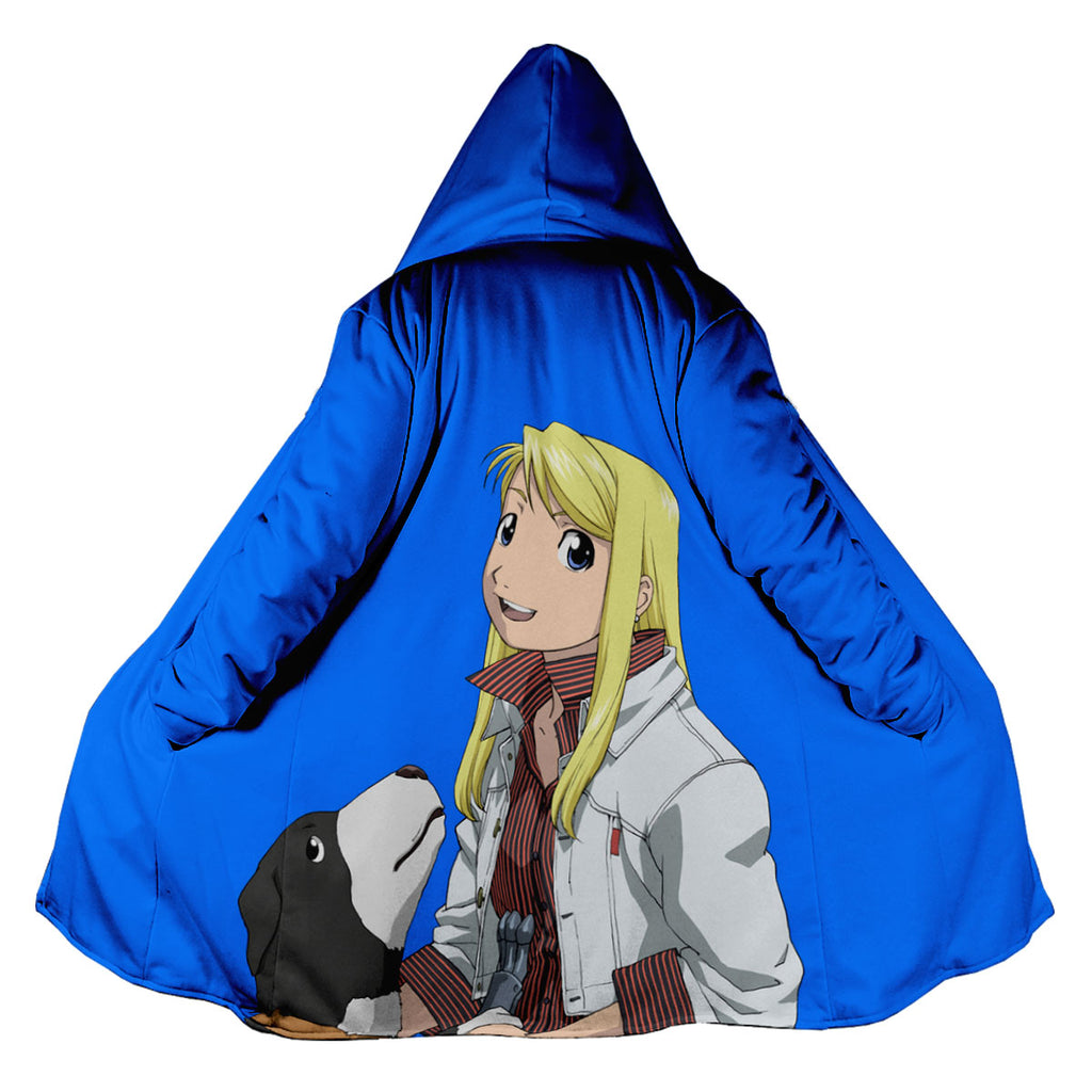 Fullmetal Alchemist Winry Rockbell Smiling With Dog Anime Apparel