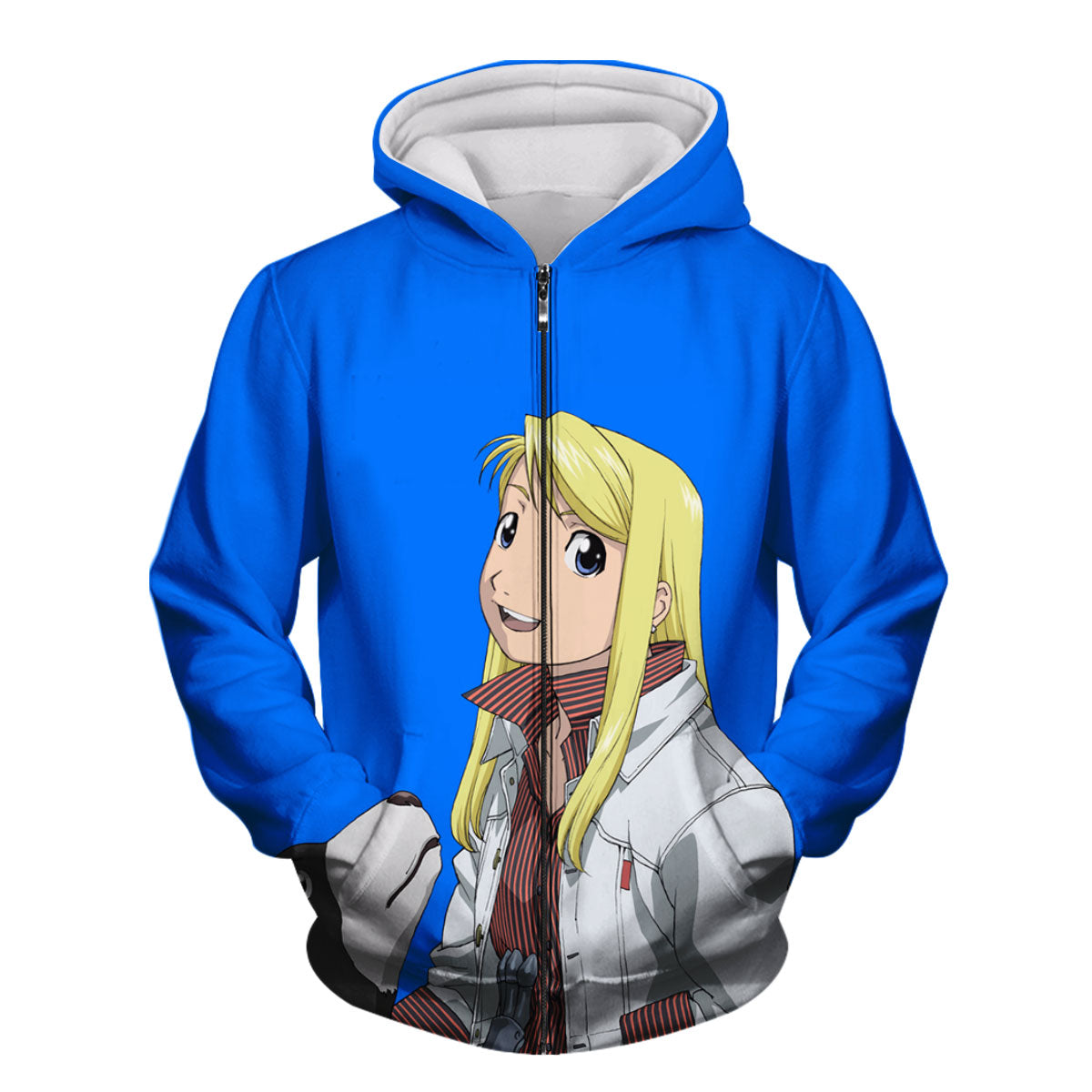 Fullmetal Alchemist Winry Rockbell Smiling With Dog Anime Apparel