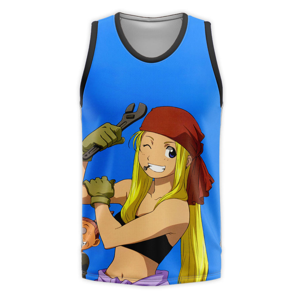 Fullmetal Alchemist Winry Wrench Smiling Anime Apparel