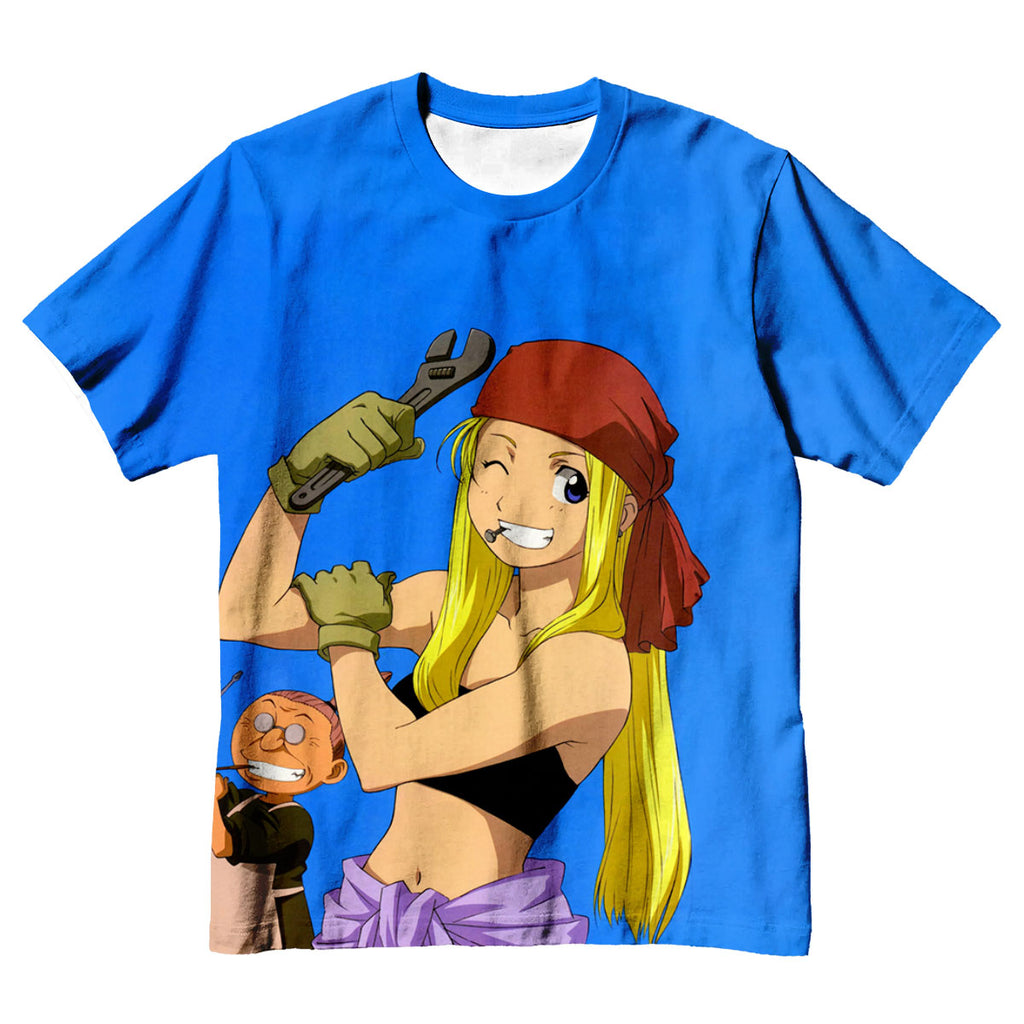 Fullmetal Alchemist Winry Wrench Smiling Anime Apparel