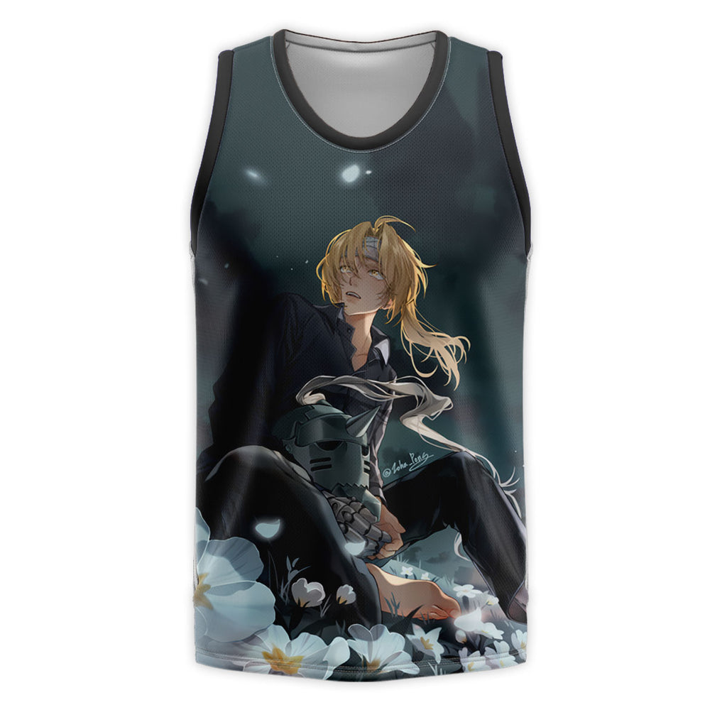 Fullmetal Edward Blooming Flower Field Anime Apparel